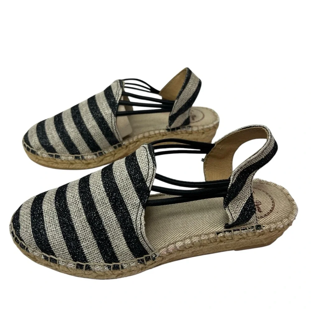 Toni‎ Pons Striped Nancy Espadrille Sandals 35/4.5